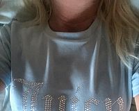 Juicy Couture Nicki T-Shirt in Hellblau Gr:XL